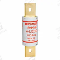 MERSEN Fuse: A4J Series, Class J, Blade Body, Fast-Acting, 200 A, 600 V AC, 300 V DC, Non-Indicating (MPN A4J200). Key specifications — Series: A4J; Brand: MERSEN.