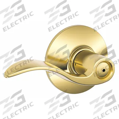 SCHLAGE Door Lockset: Privacy Lever Locksets, Brass