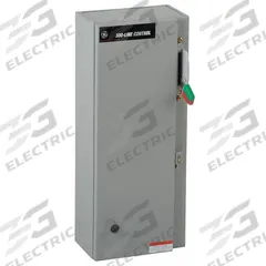 GE NEMA Combination Starter: Fusible Disconnect, 3 Poles, NEMA Size 1, 120V AC, NEMA-Rated 1 (MPN CR308CT02H3GAAAAA). Key specifications — Includes Pilot Light: No; Maximum Voltage Rating: 600V AC; Brand: GE; Phase: Three; Coil Voltage: 120V AC; Control Transformer: No; For Fuse Class: Class H; Thermal Units Required: None (Not Applicable to Electronic Overloads).