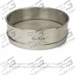 ADVANTECH Standard Stainless Steel Cloth Test Sieve: Stainless Steel, 8 in Outside Dia, 2 5/8 in Ht (MPN 5/16"SS8F). Key specifications — Screen Material: Stainless Steel; Brand: ADVANTECH; Frame Material: Stainless Steel; Standards: ASTM E11; US Standard Screen Size: 5/16 in.