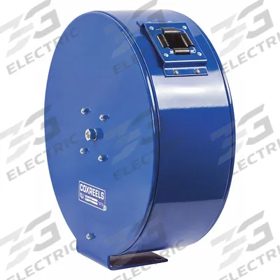 COXREELS Spring Return Hose Reel: 50 ft (1/2 in I.D.), 300 psi Max Op Pressure, Brass - Enclosed Air or Water Spring-Return Hose Reels