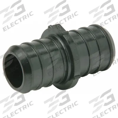 ZURN Barbed Fitting Coupling: 1 in ID x 3/4 in ID Size, Barbed x Barbed, Polymer - Crimp-On Polymer Barbed Tube Fittings