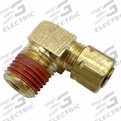 PARKER Compression Fitting Adapter: 1/8 in OD x 1/8 in Pipe Fitting Size, Compression x MNPT - Self-Aligning Brass Compression Fittings