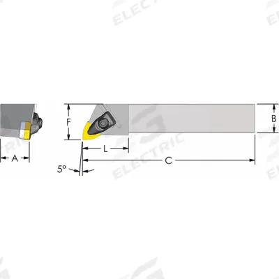 ULTRA-DEX USA Indexable Turning and Profiling Tool Holder: DWLNL 16-4D (MPN 974-000-020) - Indexable Turning & Profiling Toolholders