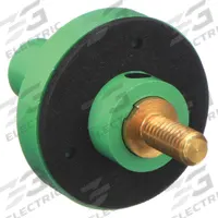 Single Pole Receptacle: Green, Straight Taper Nose Mating, Threaded Stud Termination, 150 A (MPN HBL15FRSGN). Key specifications — Series: 15; Receptacle Gender: Female; Brand: HUBBELL.