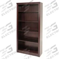 REGENCY Bookcase: Mahogany, Wood, 72 in Overall Ht, 36 in Overall Wd, 17 in Overall Dp, 4 Shelves (MPN TVBC7236MH). Key specifications — Material: Wood; Brand: REGENCY; Color: Mahogany.