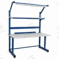 BENCHPRO Workbenches: Adj Ht, Maple, 72 in x 30 in, 1,200 lb Overall Load Capacity, Blue (MPN DWC-6-STOCK). Key specifications — Brand: BENCHPRO; Height Adjustability: Adjustable Height.
