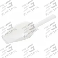Scoop: Non-Sterile, HDPE, 65 mL Capacity - mL, 2 1/4 fl oz Capacity - oz, 18.42 cm Overall Lg, White (MPN 606065). Key specifications — Standards: FDA Grade Material; Color: White; Product Type: Scoop; Brand: APPROVED VENDOR.