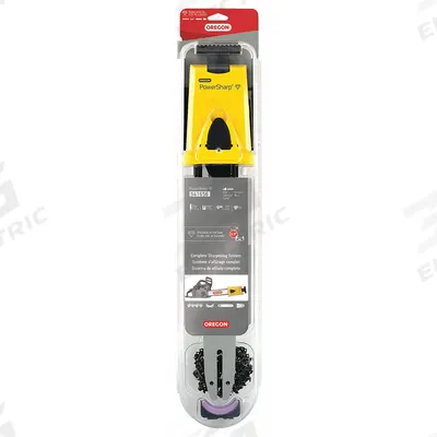 OREGON Chainsaw Sharpener Starter Kit: 16 in Compatible Bar Lg, 3/8 in, 0.5 in Gauge - Chain, Bar & Sharpener Sets