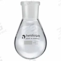 HEIDOLPH Rotary Evaporator Glassware: 100 mL, Colorless, Round, 24/40 Compatible with Stopper Size (MPN 036302290). Key specifications — Shape: Round; Body Color: Colorless; Brand: HEIDOLPH; Compatible with Stopper Size: 24/40.