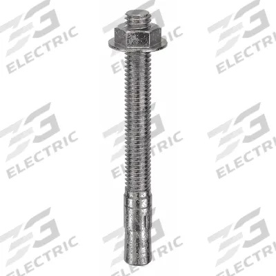 MKT FASTENING Wedge Anchor: 3 3/4 in Overall Lg, 3/8 in Dia, 3/8"-16 Thread Size, Plain - 18-8 Stainless Steel Wedge Anchors