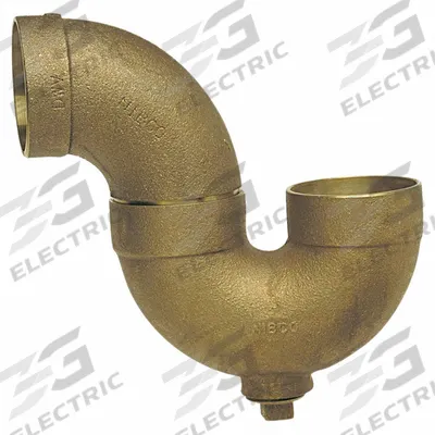 NIBCO Sweat Fitting P-Trap: 1 1/2 in CTS x 1 1/2 in CTS, Cup x FTG, Bronze (MPN 884-11/2) - Drain, Waste & Vent Wrot Copper & Bronze Tube Fittings