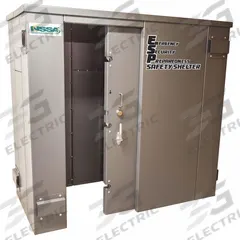 ESP SAFETY SHELTER Tornado Shelter: 6 Person Capacity, Carbon Steel, 87 in Exterior Dp (MPN SR84x039G). Key specifications — Material: Carbon Steel; Standards: NSSA; Brand: ESP SAFETY SHELTER.