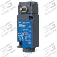 EATON Plug-In Limit Switch: 29 mm Mounting Hole Vertical Center to Center Distance, 90°, Lever-Rod (MPN E50BR16P). Key specifications — Manufacturer Part Number: E50BR16P; Brand: EATON; Electrical Connection: 8 ft Cable; Series: E50.