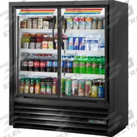 TRUE REFRIGERATION Refrigerated Merchandiser: 53 7/8 in x 47 1/8 in x 21 in, Black, Swing, 6 Shelves (MPN TVM-48SL-54-HC~VM01). Key specifications — attr1277723: TRUE REFRIGERATION; attr1277683: R-290; attr1277688: Swing; attr1277691: No; attr1277694: Black; attr1280729: TVM.
