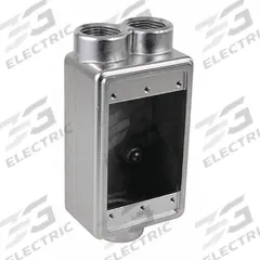 CALBRITE Electrical Box: Stainless Steel, Rectangular, 1 Gangs, 3/4 in Hub Size, 18 cu in Capacity (MPN S60700FSCC). Key specifications — Color: Gray; Brand: CALBRITE.