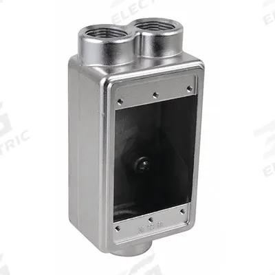 CALBRITE Electrical Box: Stainless Steel, Rectangular, 1 Gangs, 3/4 in Hub Size - Stainless Steel Weatherproof Electrical Boxes
