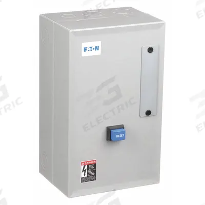 EATON NEMA Magnetic Motor Starter: Non-Reversing, 3 Poles, NEMA Size 1, 27 A - Enclosed Non-Reversing Starters with Electronic Overloads