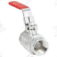 APPROVED VENDOR Manual Two-Way Ball Valve: 1 in, Chrome-Plated Brass, Straight, FIP x FIP, Two-Piece (MPN 107-825-CL). Key specifications — Brand: APPROVED VENDOR; Handle: Locking Lever.