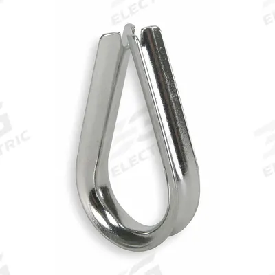 Dayton Wire Rope Thimble: 1/8 in Compatible Rope Dia, Steel, For Lifting, 1/8 in Wall Ht - Thimbles