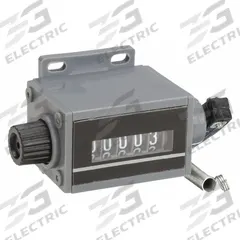 DAYTON Mechanical Counter: Top Coming (TC), Top Coming (TC), Base Mounting, Black, White, 5 Digits (MPN 6X157). Key specifications — attr1048545: 6X157; attr1048549: DAYTON; attr1048546: Black; attr1048554: White; attr1048558: Counter May be Handheld or Mounted; attr1048564: Right Hand Top Coming; attr1048565: Base; attr1048567: Mechanical.