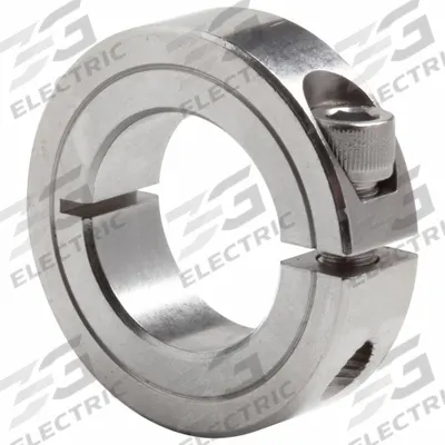 CLIMAX METAL PRODUCTS Shaft Collar: 1-Piece, Inch, Round, Clamp-On, 15/16 in Bore Dia - Stainless Steel Shaft Collars