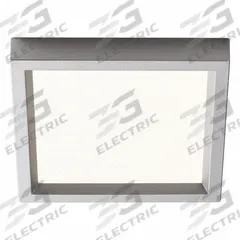 Square Downlight: 4 in Dia, Silver, 5/8 in Ht, 650 lm, 2700K, 9.5 W, 120V AC (MPN S4S927K7AL). Key specifications — Color Temperature: 2700K; Housing Finish: Aluminum; Lighting Technology: LED; Fixture Shape: Square; Voltage: 120V AC; Emergency Battery Backup: No; Fixture Type: Vanity; Brand: LIGHTOLIER.