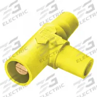 Tapping Tee: Female-Male-Female, Yellow, 600V AC/600V DC, 400 A, Series 16 (MPN HBLTY). Key specifications — Brand: HUBBELL; Gender Configuration: Female-Male-Female.