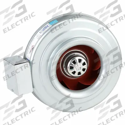 FANTECH In-Line Duct Fan: 428 cfm Max., 8 in Duct, 71 W, 120V AC, 1 Ph, IP44 - General Purpose Inline Duct Fans