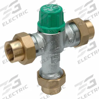 WILKINS Thermostatic Mixing Valve: 1/2 in Inlet Connection Size - Point-of-Use Mixing Valves