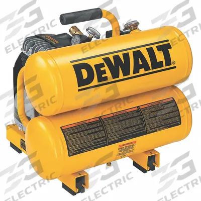 DEWALT Portable Air Compressor: Oil Lubricated, 4 gal, Twin Stack, 1.1 hp, 3.4 cfm @ 90 psi - Hand Carry Portable Electric Air Compressors