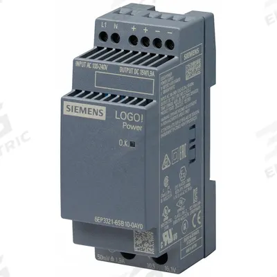 Siemens Stabilized Power Supply: DIN Rail, 28.5 W Output Power - Rated - DIN Rail Mount DC Power Supplies