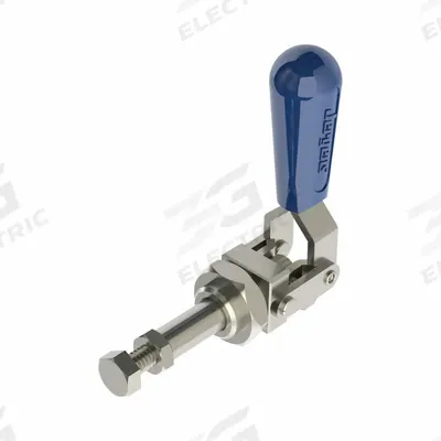 JERGENS Straight-Line Toggle Clamp: Through-Hole Base Mounting, Std Vertical Handle - Standard Straight-Line Toggle Clamps