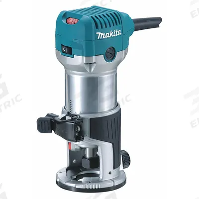 MAKITA Router: Compact, Fixed Base, 1.25 hp, Variable Speed, 30,000 RPM, 1/4 in Collet - Compact Corded Routers