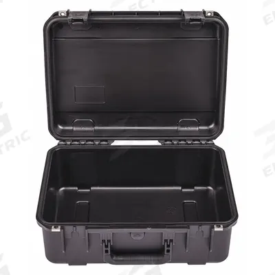 SKB Protective Case: 13 in x 18 1/2 in x 7 in Inside, No Foam, Black, Stationary - Suitcase-Style Cases