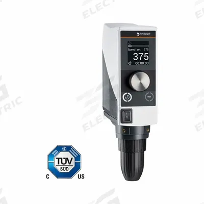 HEIDOLPH Overhead Mixer: 2,000 RPM Max Speed, 40 N-cm, 1,000 cps Max Viscosity, 25 L Volume - Low-Torque Overhead Stirrers