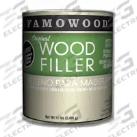 FAMOWOOD Filler: Original Wood Filler, 12.1 lb Container Size, Pail, Maple, Wood Filler (MPN 36001124). Key specifications — Series: Original Wood Filler; Color: Maple; Finishing Features: Stainable; Brand: FAMOWOOD.