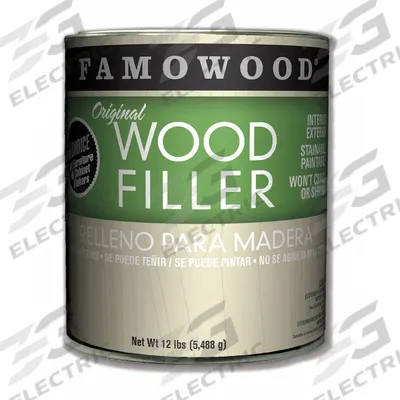 FAMOWOOD Filler: Original Wood Filler, 12.1 lb Container Size, Pail, Maple - Wood Fillers