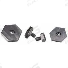 MITEE-BITE Adjustable Fixture Clamp: Steel, Serrated Face, 30 mm to 35 mm Clamping Range, M12 Bolt (MPN 95145). Key specifications — Brand: MITEE-BITE PRODUCTS INC; Manufacturer Part Number: 95145; Clamping Range from Centerline: 30 mm to 35 mm.