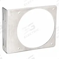 HOFFMAN Fan Bracket: Direct Air at Problem Areas/Gen Air Circulation, Aluminum (MPN ABRKT4). Key specifications — Finish: Mill; Brand: HOFFMAN; Accessory Type: Fan Bracket; Application: Direct Air at Problem Areas; Features: Designed to Provide Easy Mounting of Compact Axial Fans on Enclosure Panels; Material: Aluminum.