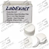 LABEXACT Glass Microfiber Filter: 934-AH, 2.1 cm Dia, 0.43 mm Thick, 1.5 um Pore Size (MPN LSS-AH2100). Key specifications — Product Type: Filter; Brand: LABEXACT.