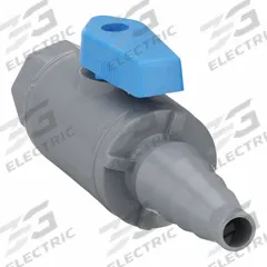 APPROVED VENDOR Manual Two-Way Ball Valve: 1/4 in, PVC, Straight, FNPT x Barb, Full Port Ball Port (MPN 6381990). Key specifications — attr1008170: APPROVED VENDOR.