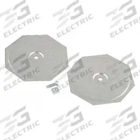 RACO Knockout Seal: Steel, 4 in Conduit Hole Size, Steel, Zinc Electroplated, (2) Discs/Bolt and Nut (MPN 1041). Key specifications — Brand: RACO; Finish: Zinc Electroplated; For Hole Type: Knockouts; Includes: Bolt and Nut; Material: Steel.