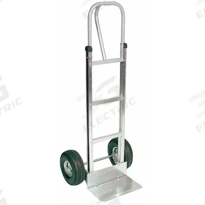 Dayton General Purpose Hand Truck: 500 lb, Single-Loop, Silver, Aluminum, Pneumatic - Corrosion-Resistant Hand Trucks
