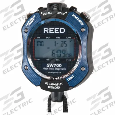 REED INSTRUMENTS Heat Stress Stopwatch: ±1.8°F 32 to 104°F, Count Down/Count Up - Multi-Function Stopwatches