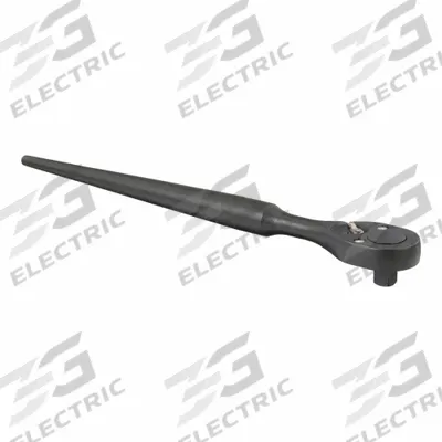 PROTO Hand Ratchet: Pear, Reversible, 14 in Overall Lg, Black Oxide, 6.9° Min Arc Swing - Standard-Head Spud Handle Ratchets