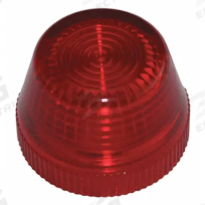 EATON Pilot Light Lens: 30 mm Panel Mounting Hole Dia, Red, Fresnel, Incandescent/LED - Pilot-Light Lenses