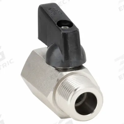 APPROVED VENDOR Manual Two-Way Ball Valve: 3/8 in, Nickel-Plated Brass, Straight, MNPT x FNPT - Mini Brass Ball Valves