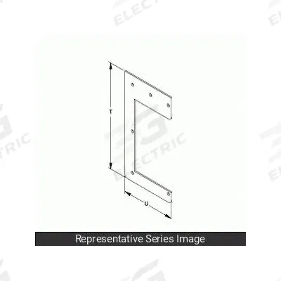 HAMMOND MANUFACTURING Wireway Drop Hanger: 8 in Wd, 8 in Ht, 20 9/16 in Ht - Hangers for Corrosion-Resistant Washdown Wireways