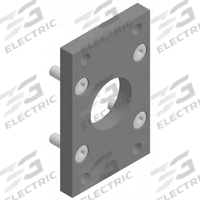 SPEEDAIRE Cylinder Mounting Hardware: Head Rectangular Flange, Flange, Fits 3 1/4 in Bore Dia - Flange Mounting Hardware